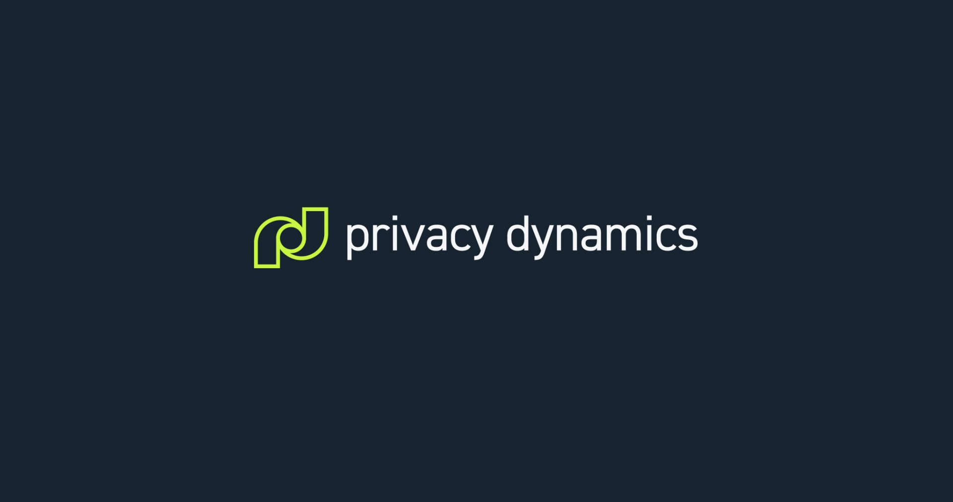 PRIVACY DYNAMICS logo on dark background