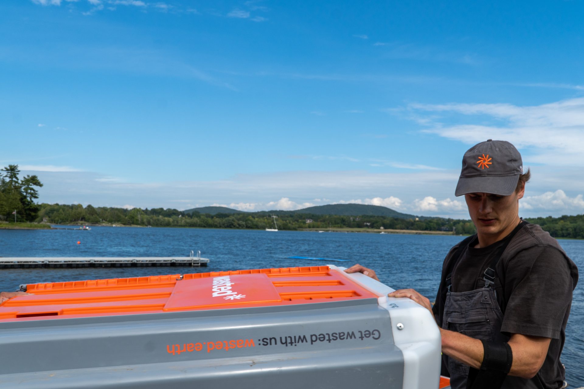 Wasted Thor loading porta potty onto boat