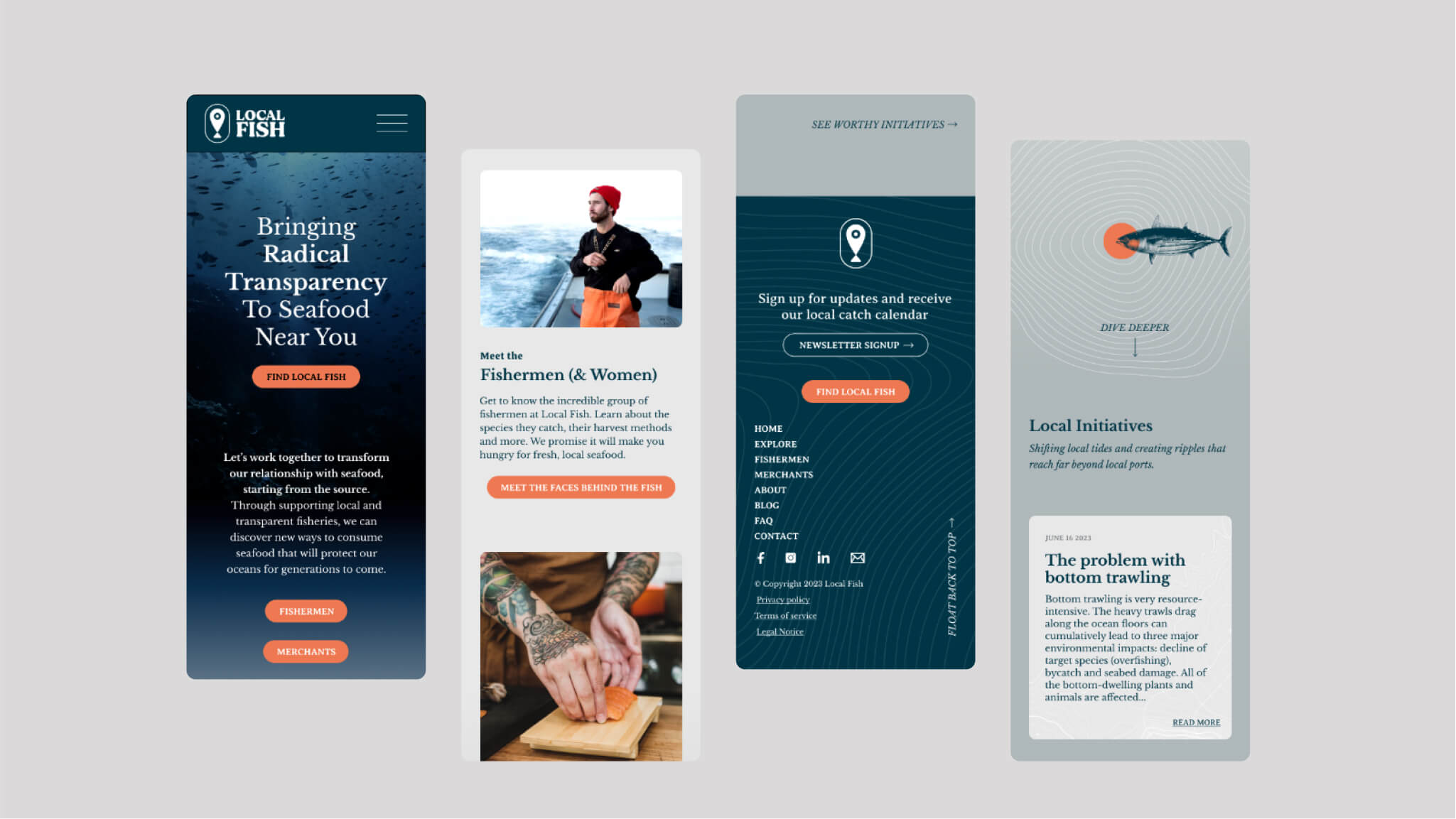 Local Fish web design by Four Fin