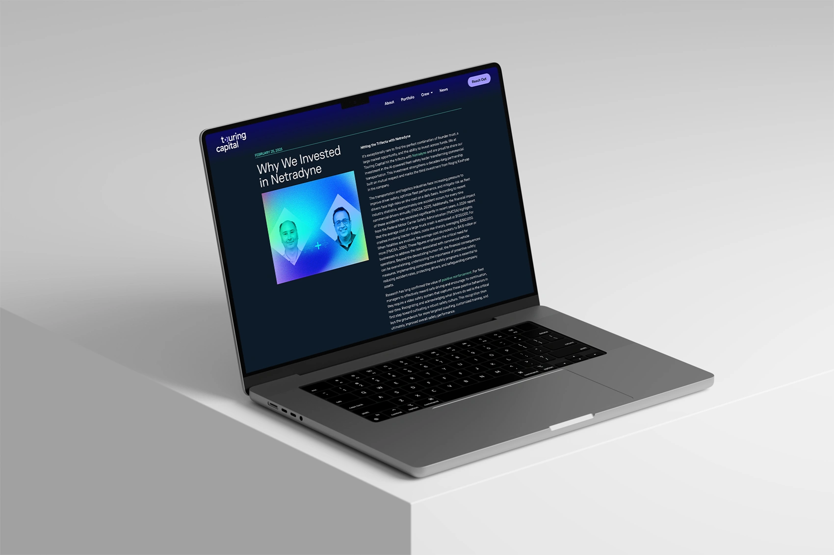 Touring web mockup