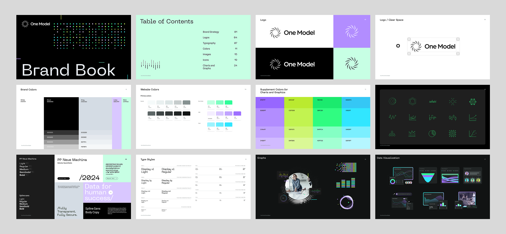 One Model brand book by Four Fin